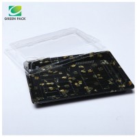 Chinese manufacturers supply directly Disposable Plastic sushi box with Clear Lid